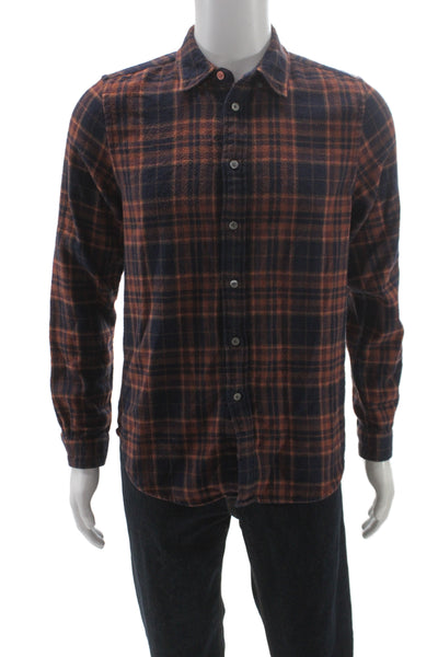 PS Paul Smith Mens Blue Plaid Flannel Button-Up Long Sleeve Shirt Size M