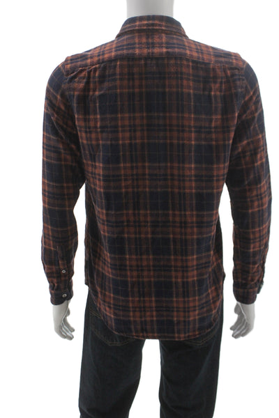 PS Paul Smith Mens Blue Plaid Flannel Button-Up Long Sleeve Shirt Size M