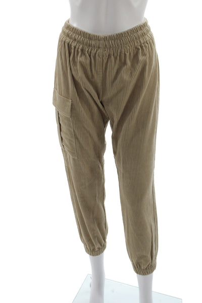 KT x T/Shirt Womens Corduroy Jogger Pants Beige Size XS
