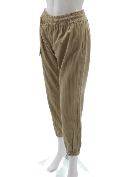 KT x T/Shirt Womens Corduroy Jogger Pants Beige Size XS