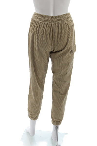 KT x T/Shirt Womens Corduroy Jogger Pants Beige Size XS