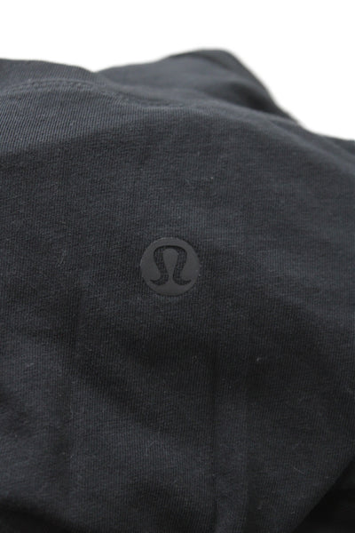 Lululemon Womens Gray Cropped Cotton Blend Crew Neck Athletic T-Shirt Size 4