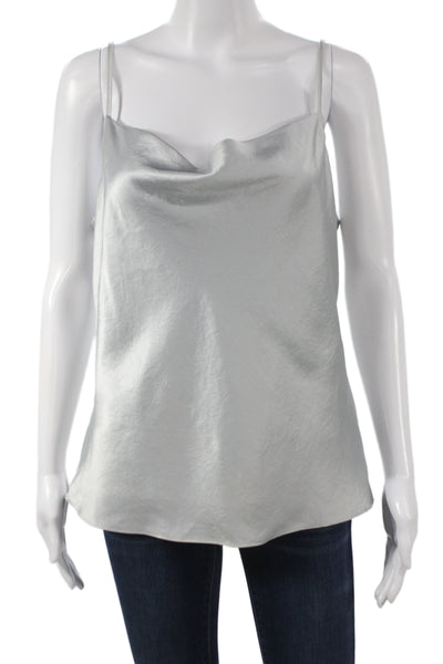 Bailey 44 Womens Cowl Neck Camisole Silver Sleeveless Pullover Party Size L