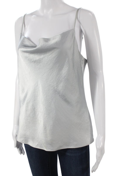 Bailey 44 Womens Cowl Neck Camisole Silver Sleeveless Pullover Party Size L
