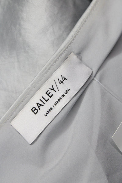 Bailey 44 Womens Cowl Neck Camisole Silver Sleeveless Pullover Party Size L