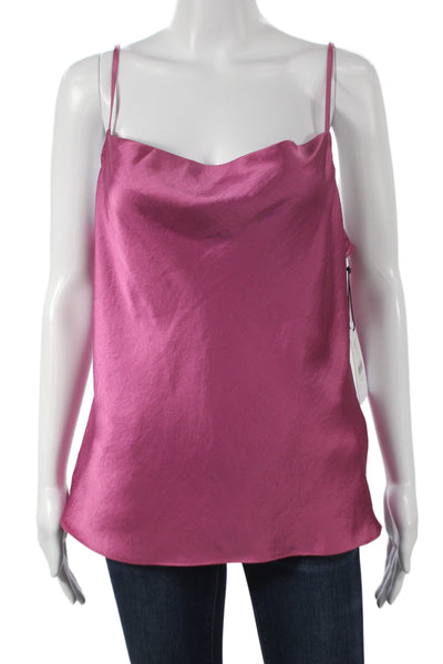 Bailey 44 Women Cowl Neck Camisole Pink Triacetate Sleeveless Party Size L