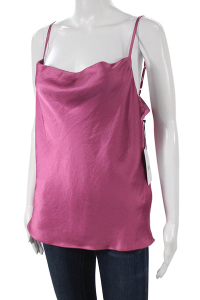 Bailey 44 Women Cowl Neck Camisole Pink Triacetate Sleeveless Party Size L