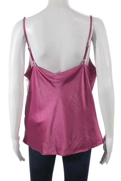 Bailey 44 Women Cowl Neck Camisole Pink Triacetate Sleeveless Party Size L