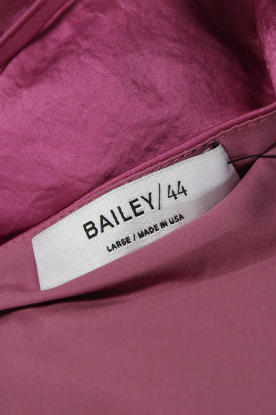 Bailey 44 Women Cowl Neck Camisole Pink Triacetate Sleeveless Party Size L