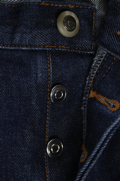 APC Men Blue Cotton Tapered Jeans Button Closure Size 30