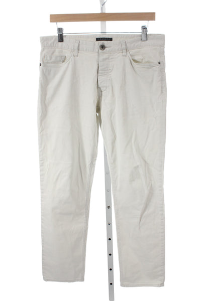 Theory Mens Straight Jeans Beige Cotton Button Fly Size 33