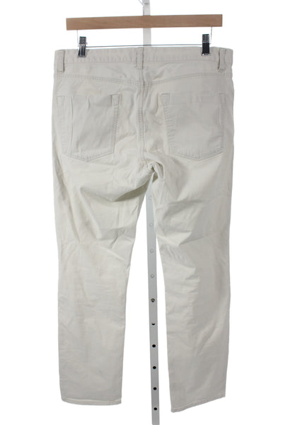 Theory Mens Straight Jeans Beige Cotton Button Fly Size 33
