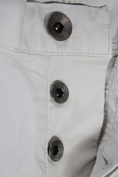 Theory Mens Straight Jeans Beige Cotton Button Fly Size 33