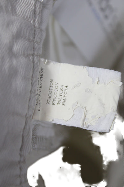 Theory Mens Straight Jeans Beige Cotton Button Fly Size 33