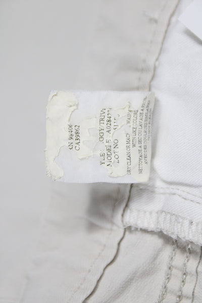 Theory Mens Straight Jeans Beige Cotton Button Fly Size 33