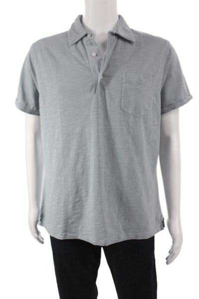 Alex Mill Mens Collared Gray Polo 100% Cotton Short Sleeve Size XL