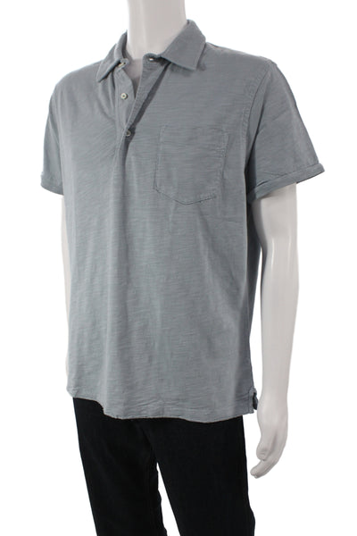 Alex Mill Mens Collared Gray Polo 100% Cotton Short Sleeve Size XL