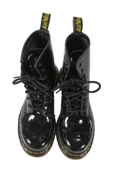 Dr. Martens Women's Leather Lace Up Combat Boots Black Size 7