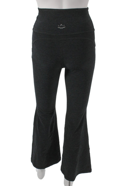 Beyond Yoga Womens Yoga Pants Gray Solid Pull On Size S