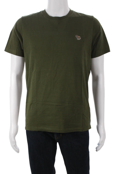 Paul Smith Mens Organic Cotton Green Basic T-Shirt Size M