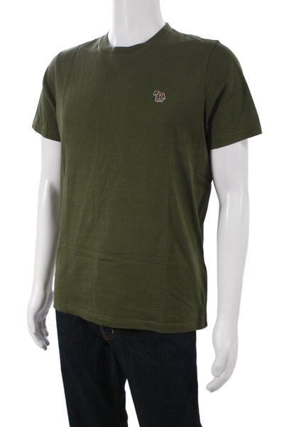 Paul Smith Mens Organic Cotton Green Basic T-Shirt Size M