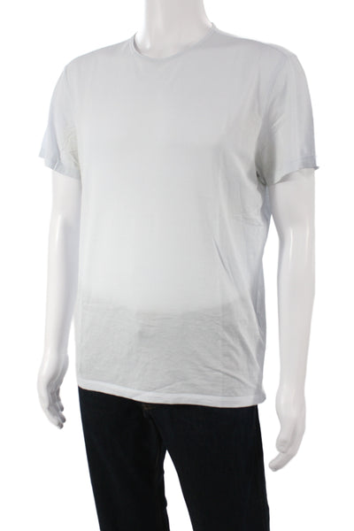 John Varvatos Mens Basic Blue Pima Cotton Short Sleeve T-Shirt Size M