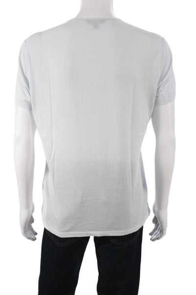 John Varvatos Mens Basic Blue Pima Cotton Short Sleeve T-Shirt Size M