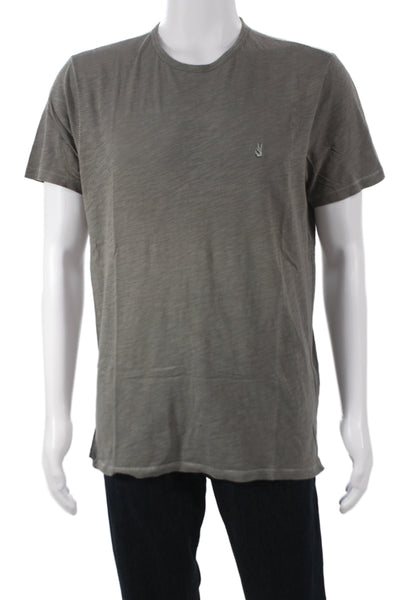 John Varvatos Star USA Men Basic Gray T-Shirt 100% Cotton Crew Neck Size M