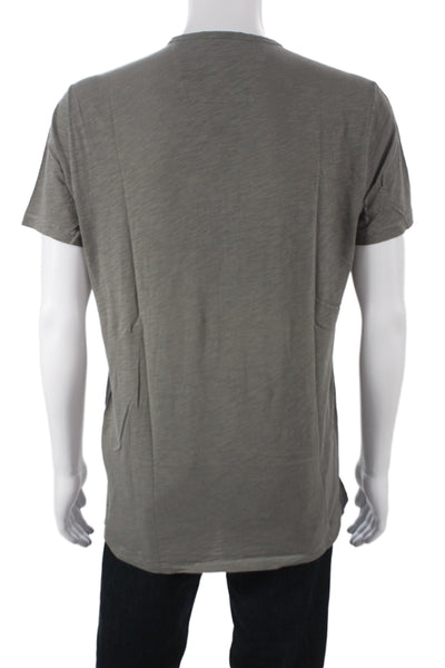 John Varvatos Star USA Men Basic Gray T-Shirt 100% Cotton Crew Neck Size M