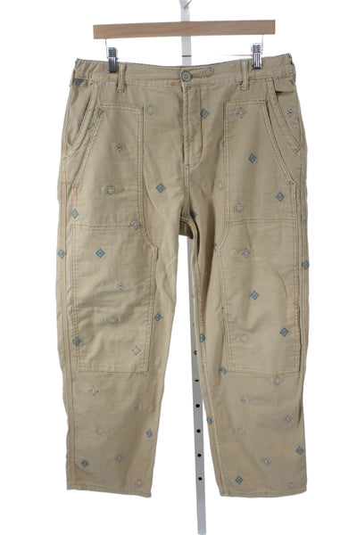 Pilcro Anthropologie Womens Carpenter Pants Beige Size 31