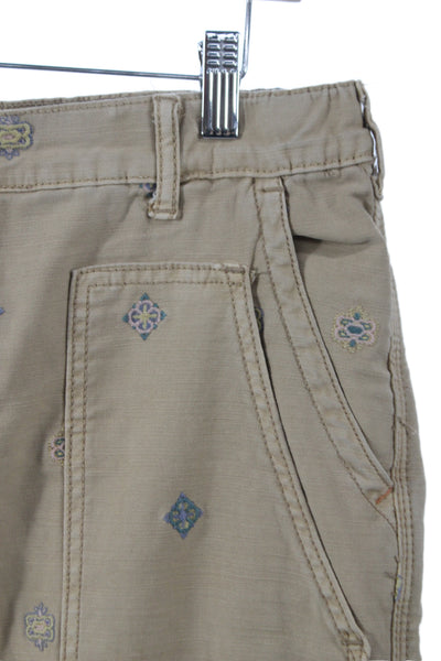 Pilcro Anthropologie Womens Carpenter Pants Beige Size 31