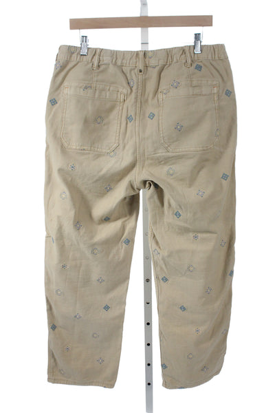 Pilcro Anthropologie Womens Carpenter Pants Beige Size 31