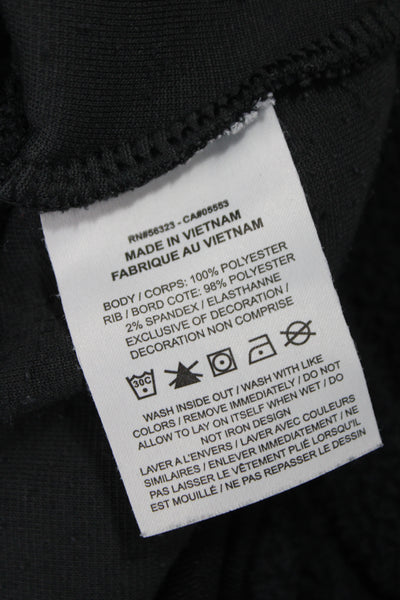 Nike Women Pullover Sweatshirt Black Polyester Crew Neck Long Sleeve Size XS