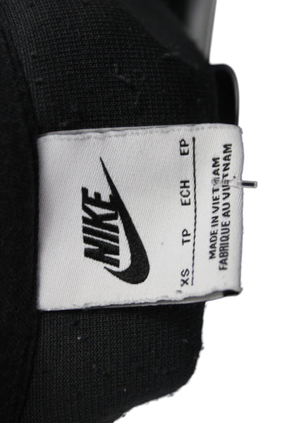 Nike Women Pullover Sweatshirt Black Polyester Crew Neck Long Sleeve Size XS