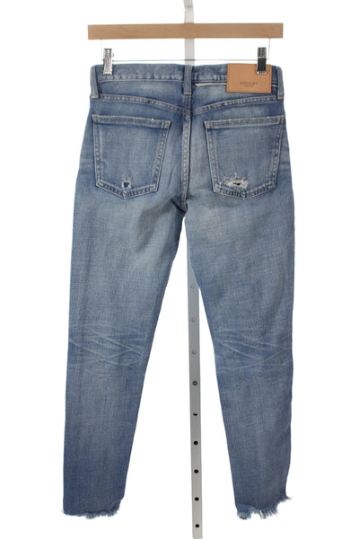Moussy Womens Straight Blue Cotton Jeans Mid Rise Size 25