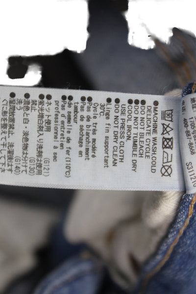 Moussy Womens Straight Blue Cotton Jeans Mid Rise Size 25