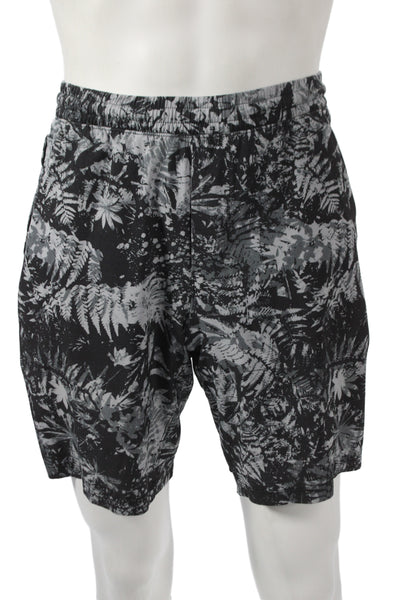 Lululemon Mens Athletic Tropical Floral Black Shorts Size S