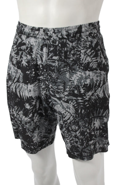 Lululemon Mens Athletic Tropical Floral Black Shorts Size S