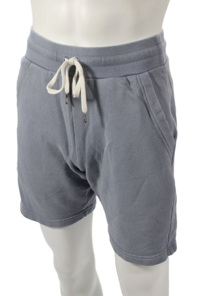 John Elliott Mens Sweat Shorts Gray Cotton Blend Drawstring Casual Size 1