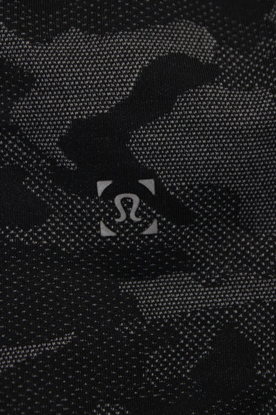 Lululemon Mens Athletic Camouflage Black Polyester Drawstring Shorts Size S