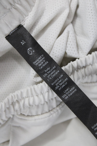 Lululemon Mens Athletic Shorts White Drawstring Recycled Polyester Size M