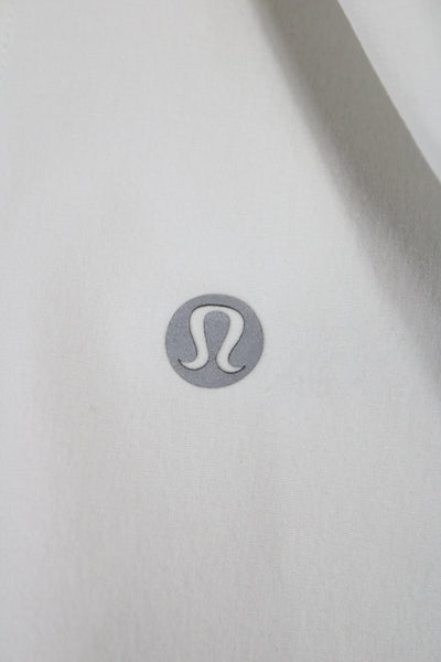 Lululemon Mens Athletic Shorts White Drawstring Recycled Polyester Size M