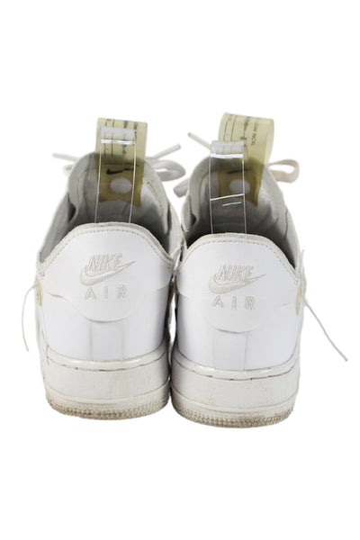 Nike Men's Leather Lace Up Trainer Athletic Sneakers White Size 9