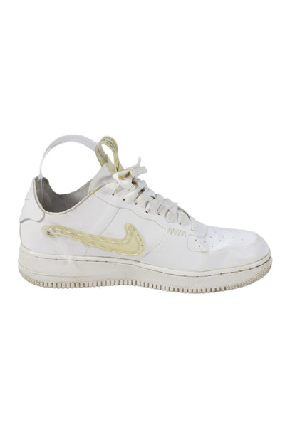 Nike Men's Leather Lace Up Trainer Athletic Sneakers White Size 9