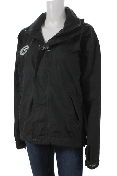 Helly Hansen Womens Equestrian Windbreaker Black Zip Long Sleeve Size XS