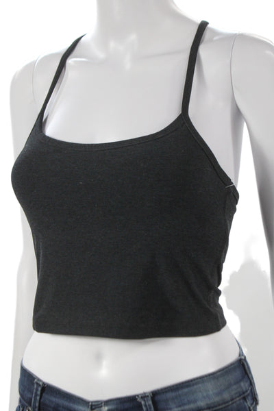 Beyond Yoga Women Gray Scoop Neck Sleeveless Tank Basic Yoga Pullover Size S