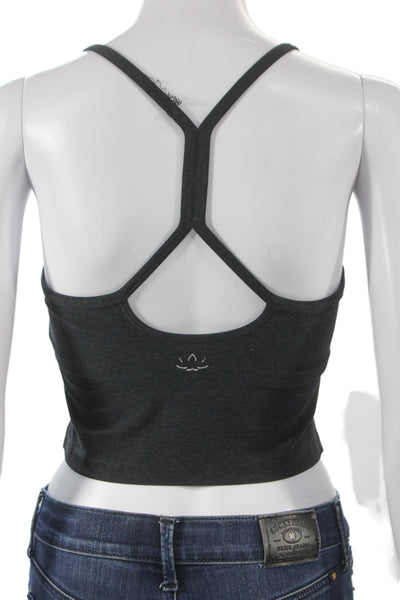Beyond Yoga Women Gray Scoop Neck Sleeveless Tank Basic Yoga Pullover Size S