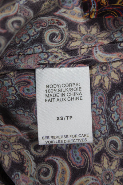 Cami NYC Women Camisole Silk Paisley Halter Tie Multicolor Size XS