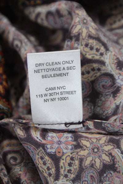 Cami NYC Women Camisole Silk Paisley Halter Tie Multicolor Size XS