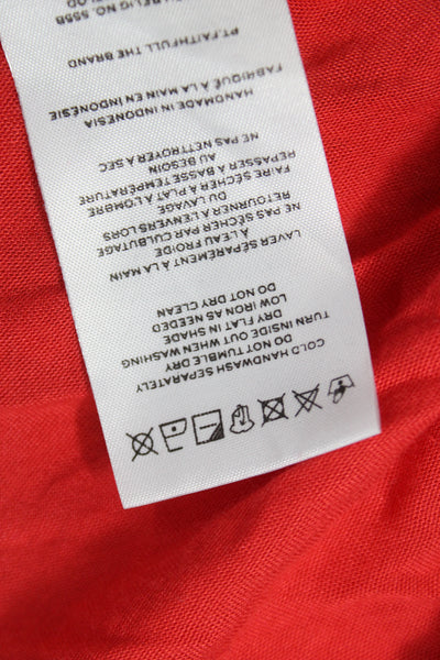 Faithfull The Brand Womens Blouson Floral Red Cotton Dress Size 2